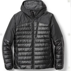 Outdoor Research OR 800 Down Filled Helium Black Pertex Hoodie Jacket SMALL